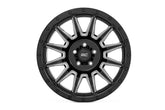 Rough Country 90 Series Wheel | One-Piece | Gloss Black w/machined spokes | 18x9 | 6x5.5 | -12mm